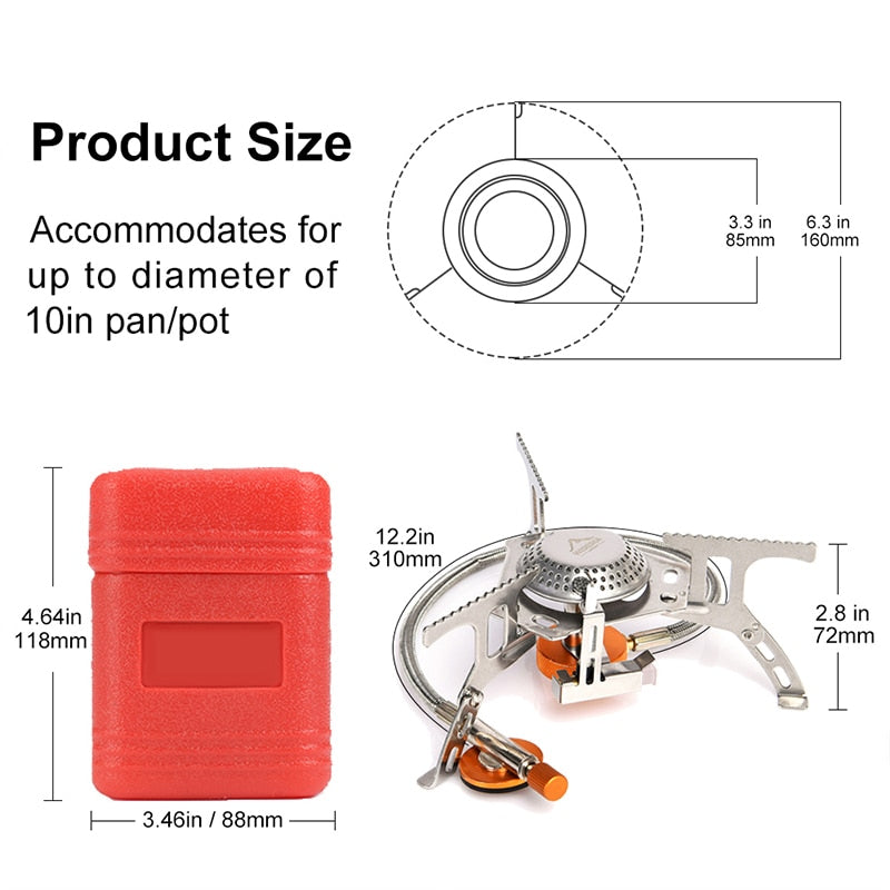 Camping Gas Stove Outdoor Tourist Burner Strong Fire Heater Tourism Cooker for Survival