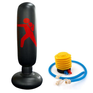 160cm Boxing Punching Bag Inflatable Free-Stand Tumbler Thai Kickboxing Bag