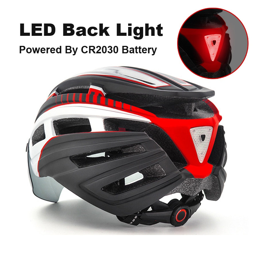 LED Light Helmet Road Mountain Bike Helmet For Man And Women