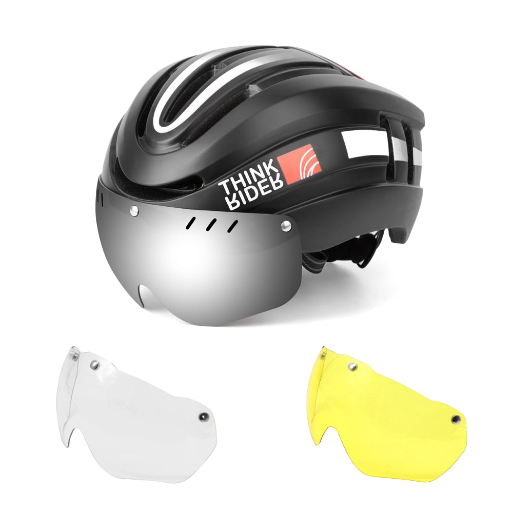 Light Rechargeable Integrally-molded Mountain Cycling Helmet